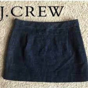 J. Crew Navy Metallic Linen Shimmer Skirt - Size 4